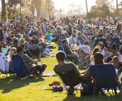 Attendees of Concerts in the Park enjoying live music