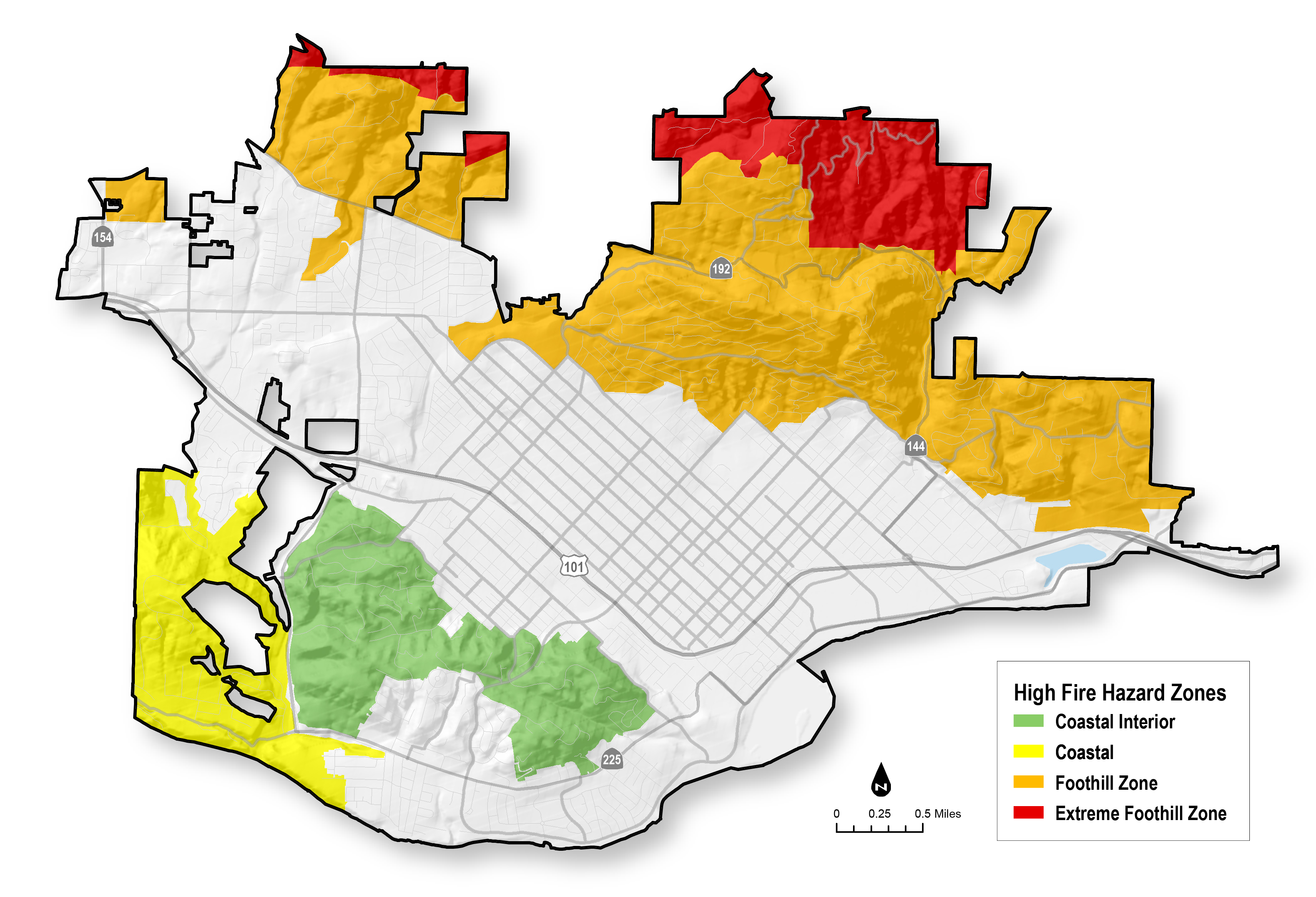 Map of High Fire Hazard Zones 