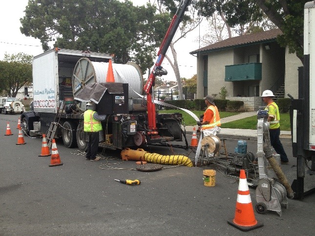 Water waste collection crew