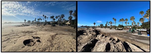 Harbor West Parking Lot Before and After Cleanup