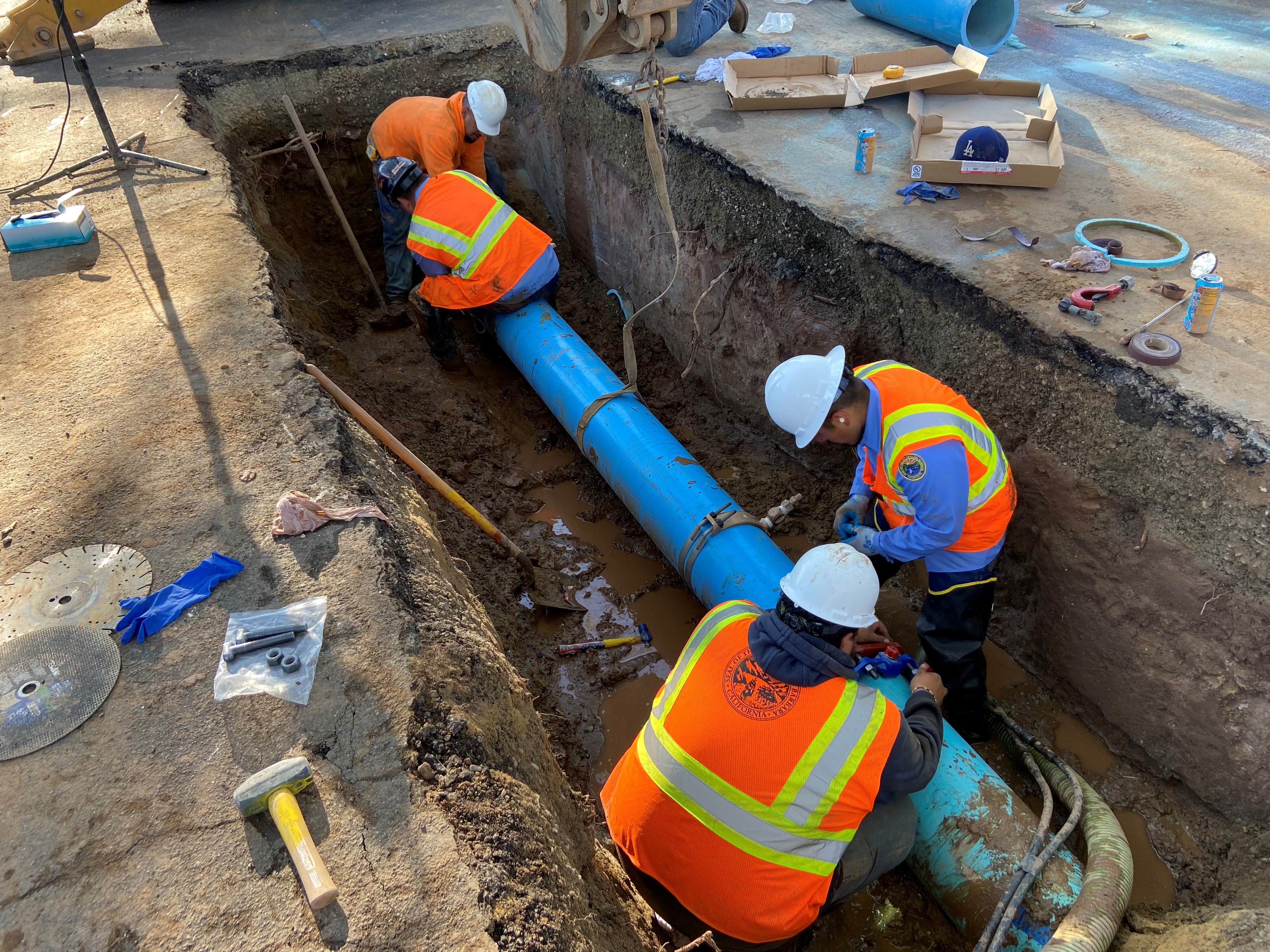 Water main replacement staff