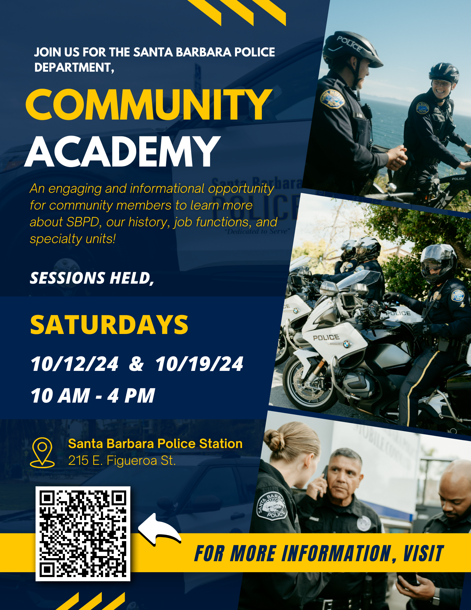 Community Academy Flyer with QR Code