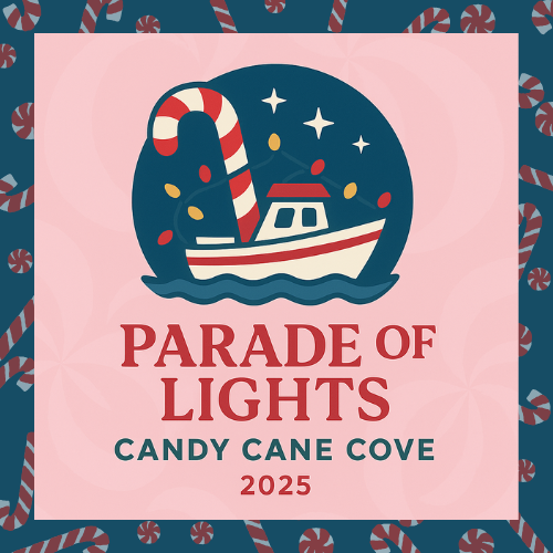 2025 Parade of Lights Logo - Candy Cane Cove