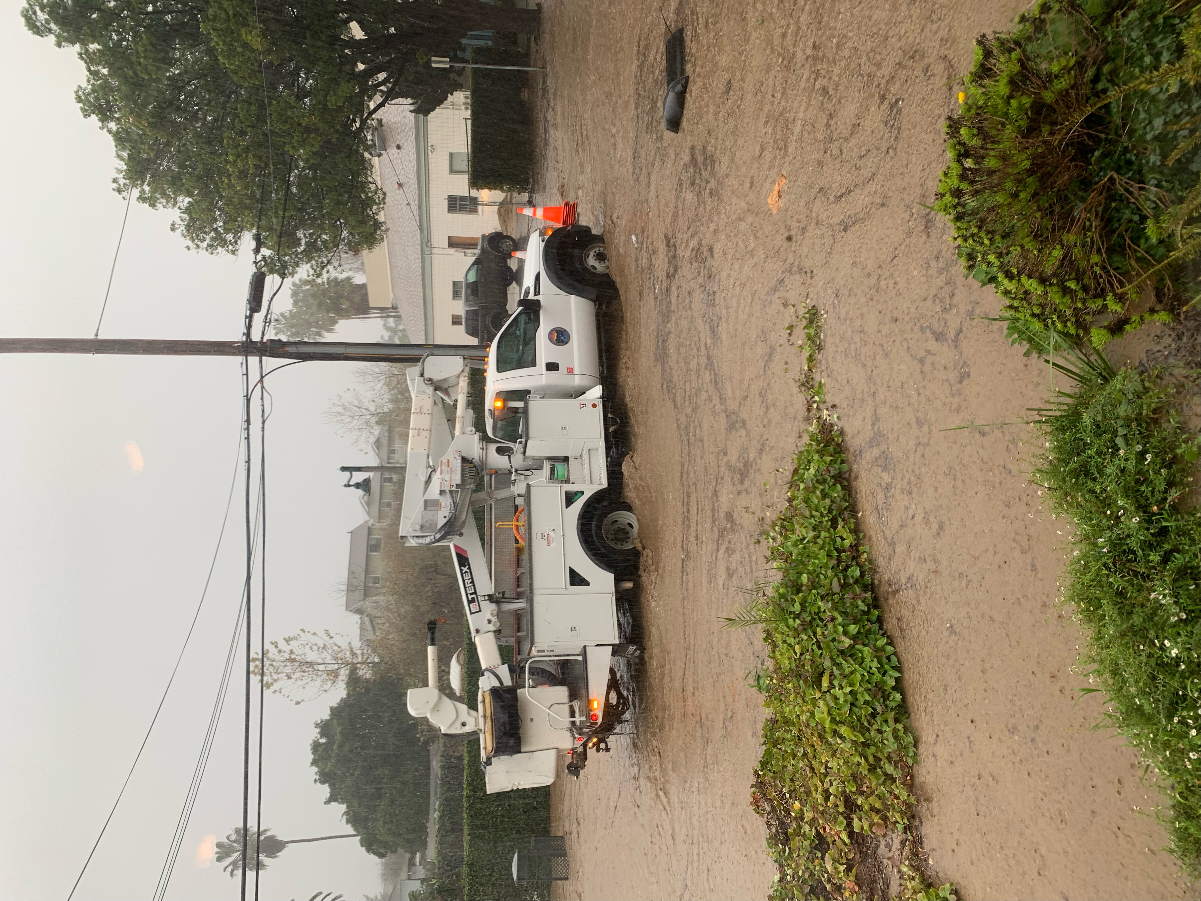 Truck in flood