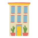 Illustration of an apartment building