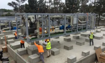 Construction photo of the first treatment unit
