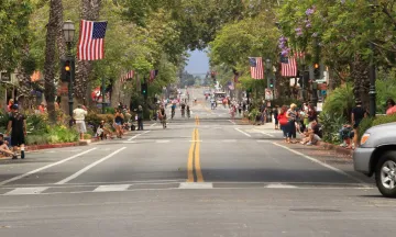 State Street Parade with Flags