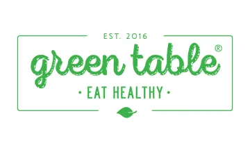 Green Table logo with text Est. 2016 and Eat Healthy