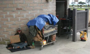 Homelessness - Person & Cart