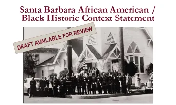 Draft Santa Barbara African American and Black Historic Context Statement Postcard