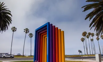 Chromatic Gate sculpture at Cabrillo Ball Park