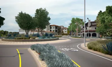 an artist rendering of the new Olive Mill roundabout
