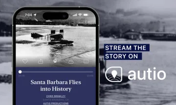 Historic Photo of SBA behind advertisement for Auto App 