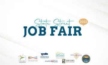 Image reads "State Street Job Fair" with the logos and seals of the sponsors at the bottom of the page