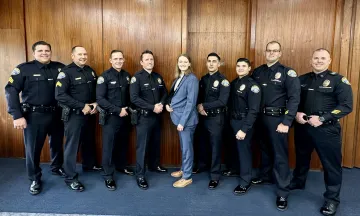 Photo of nine SBPD Officers