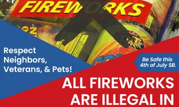 Flyer - All Fireworks Are Illegal in SB