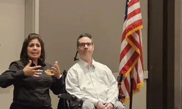 Liliana Encinas speaking at the National CERT Conference