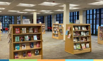 bookshelves on mail level