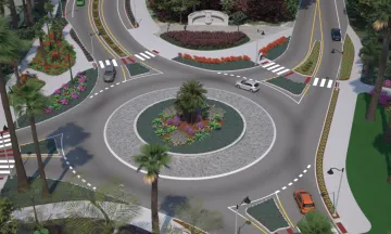 Rendering of the proposed roundabout project
