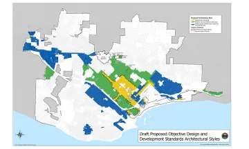 Draft Proposed Objective Design and Development Standards Architectural Styles Map