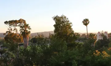 Mission Santa Barbara Rose Garden Park Sunset