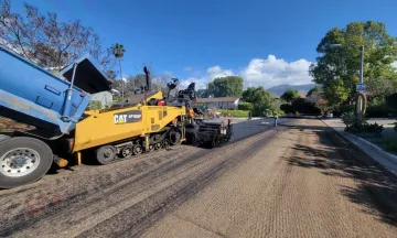 Image of a Street Paver on the road