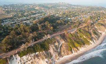 An aerial view of Douglas Family Preserve