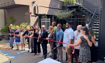 FARO Center Ribbon Cutting June 24, 2024. Representatives from local government, community organizations, and service providers cut the ceremonial ribbon in recognition of the FARO Center opening.