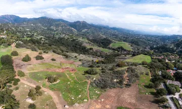 Aerial view of the habitat restoration site in Parma Park
