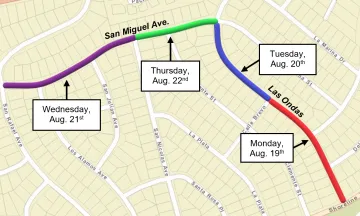 Paving Area Map - Las Ondas & San Miguel Ave. 