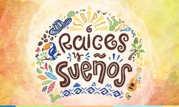 raices suenos logo with colorful icons and background