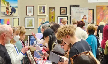 Attendees browsing at the SBPL Local Author Book Festival.