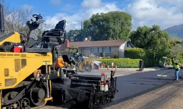 Paver and crew member.