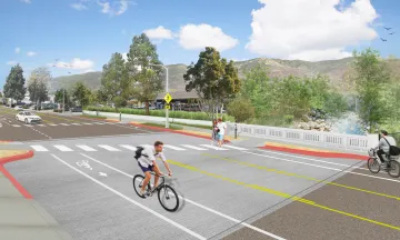 Rendering of the new De La Vina Street Bridge.