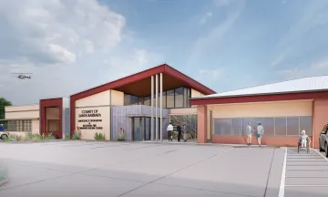 Rendering of the Exterior of Regional Fire Communications Center.