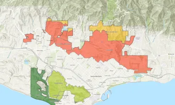 Fire Hazard Map of Santa Barbara