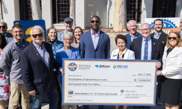 Check presentation on July 17, 2025 attended by SBCAG Directors