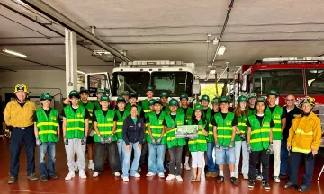 Group of new graduates of the Teen community emergency response team