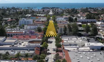 500 Block of State Street highlighted with the view of the ocean