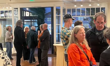 Crowd at the Paseo Nuevo Redevelopment Open House on October 15, 2025.