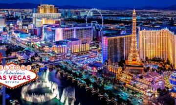Aerial view of Las Vegas. 