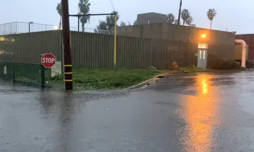 Back Gate Flooded Next to RW Distribution Pump Station