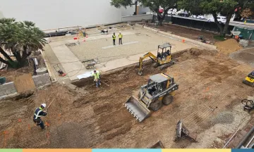 Library Plaza Construction Update April 29 2023