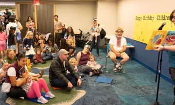 Storytime in the children's area of the Central Library