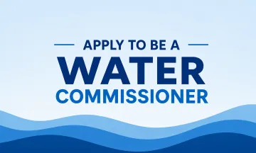 apply to be a water commissioner graphic text