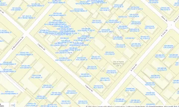 Map showing the parcel details of various properties