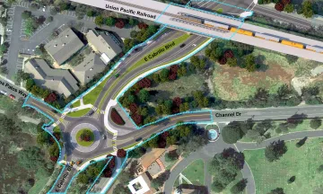 Cabrillo Roundabout and UPRR Bridge.jpg