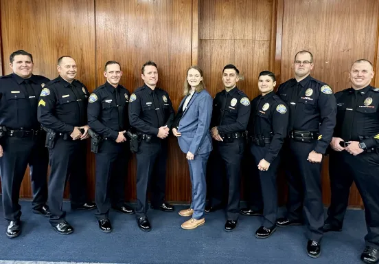 Photo of nine SBPD Officers