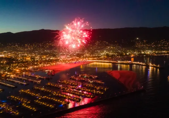 Fireworks over West Beach