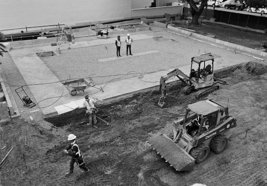 image of construction site in black and white for news item regarding blackout dates